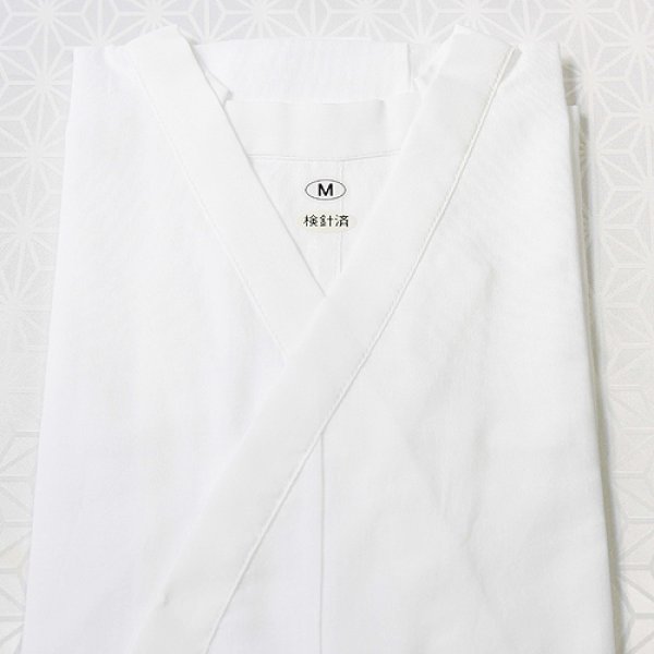 画像1: 和装肌着　ガーゼ　共袖肌着　白（M） (1)