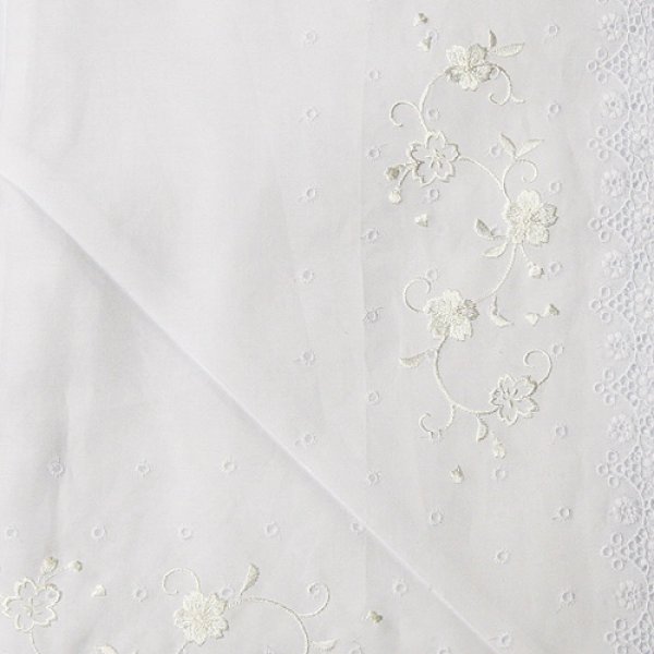 画像1: 夏物和装肌着　刺繍レース裾除け　白（S） (1)
