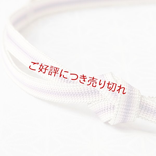 画像1: 長尺帯締め　綾竹銀耳グラデーション撚房　パープル（03） (1)