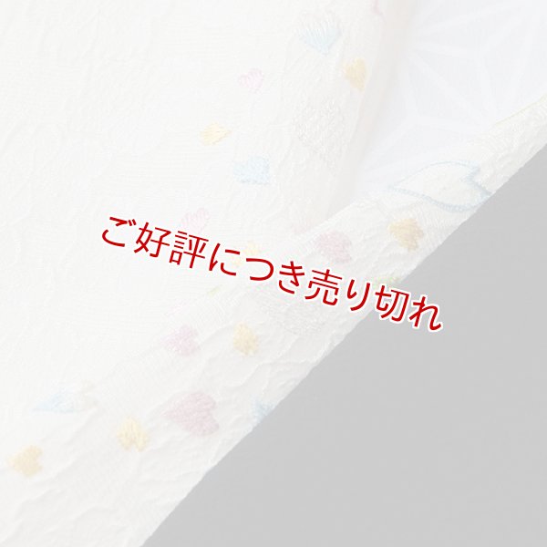 画像1: 刺繍半襟　桜はなびら　オフホワイト地（03） (1)