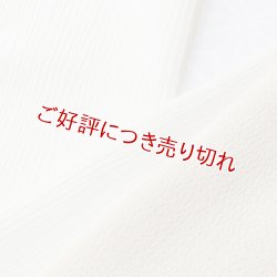 画像1: 単衣半襟　ポリエステル楊柳（きんち）　白（04）