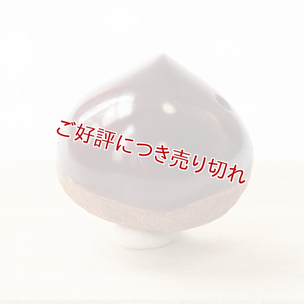 画像1: 黄楊根付　栗（03）（小）【虫固定入り／岡壱名入り】　【2016年10月26日公開】 (1)