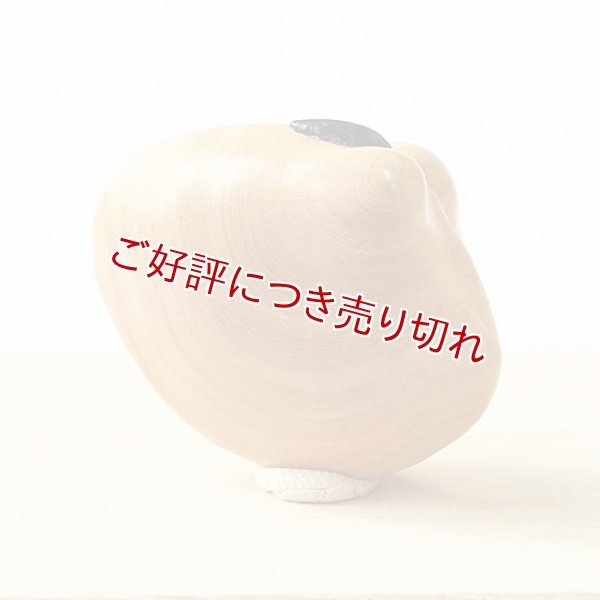 画像1: 黄楊根付　はまぐり【岡壱名入り】　【2017年09月11日公開】 (1)