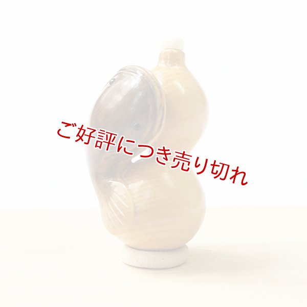 画像1: 黄楊根付　瓢箪なまず【岡壱名入り】　【2017年09月11日公開】 (1)