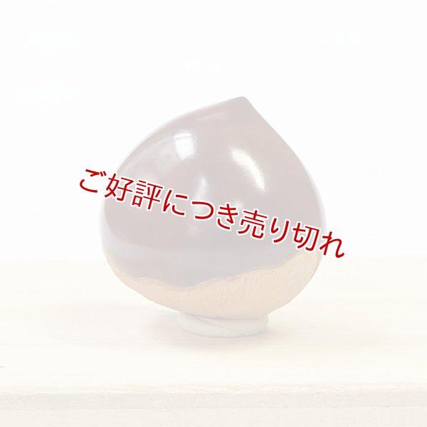 画像1: 黄楊根付　栗（中）Ｂ【岡壱名入り】　【2017年10月25日公開】 (1)