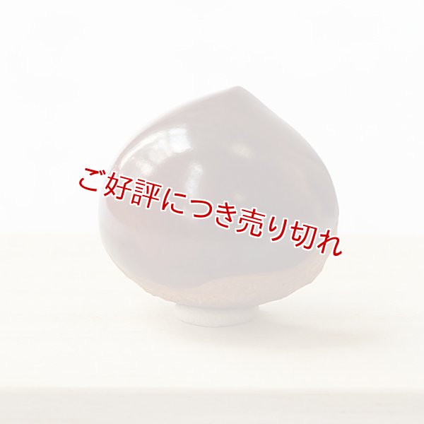 画像1: 黄楊根付　栗 虫入りＢ【岡壱名入り】 (1)