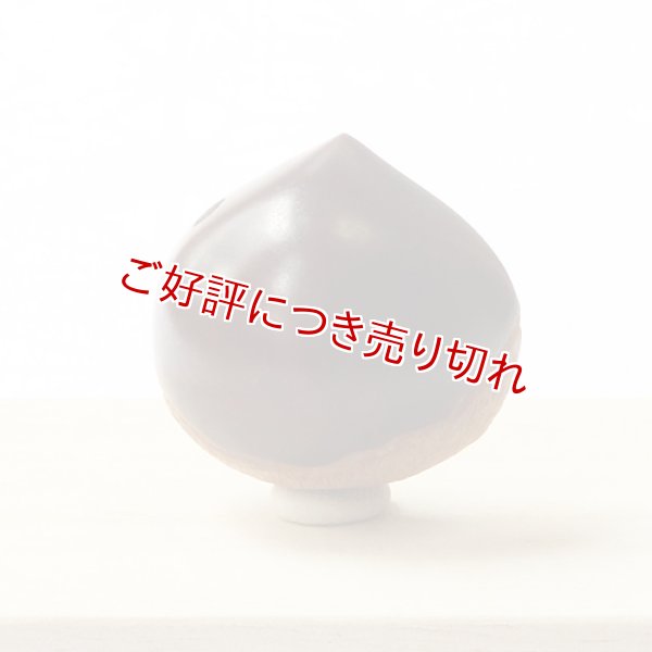 画像1: 黄楊根付　栗（中）【岡壱名入り】 (1)