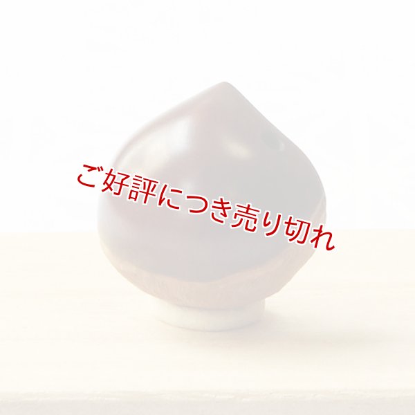 画像1: 黄楊根付　栗（中）【岡壱名入り】【2018年9月3日公開】 (1)