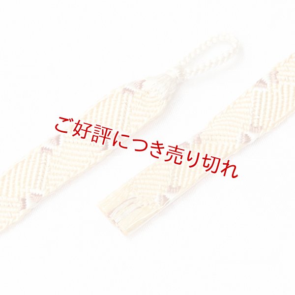 画像1: 羽織紐　女短　さざなみ千鳥　花葉色（はなばいろ）／煎茶色（せんちゃいろ）（02） (1)