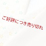友禅半襟　唐草小花　オフホワイト／緑（みどり）・花葉色（はなばいろ）（10）