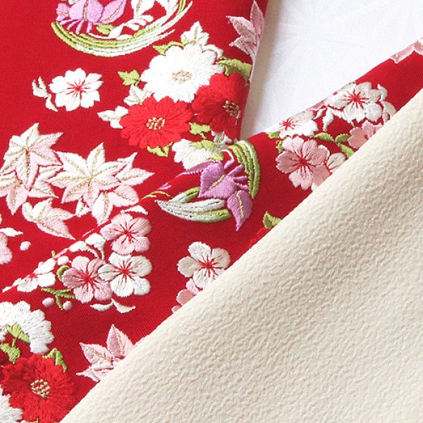 画像1: 刺繍半襟　花丸紋　（06） (1)