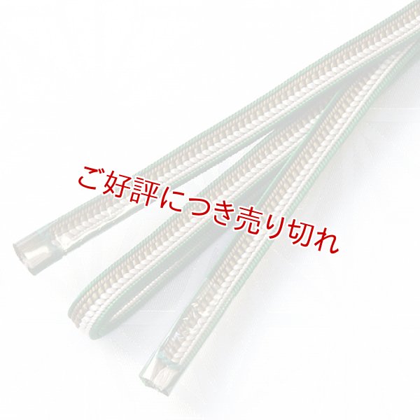画像1: 二分紐　二色立別小桜　鶯茶（うぐいすちゃ）・枯野色（かれのいろ）／常磐色（ときわいろ）（06） (1)
