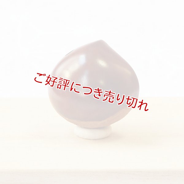 画像1: 黄楊根付　栗（小）【岡壱名入り】【2018年12月25日公開】 (1)