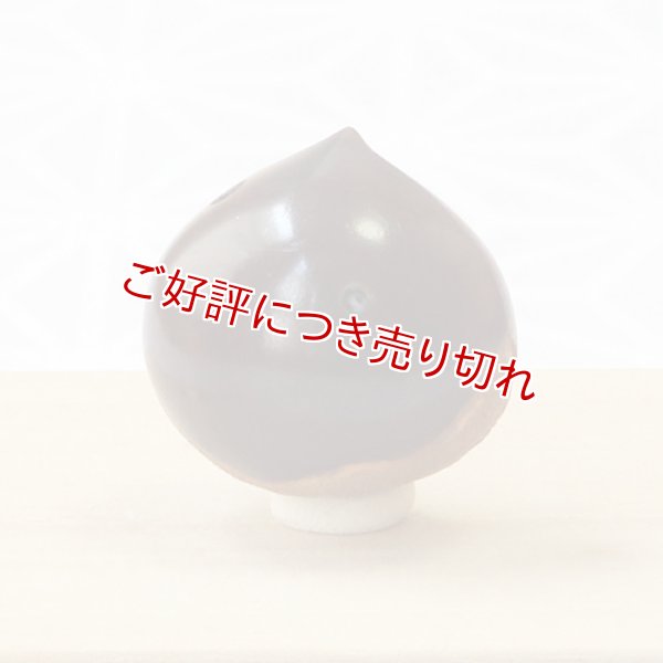 画像1: 黄楊根付　栗（虫入り）【岡壱名入り】【2019年04月25日公開】 (1)