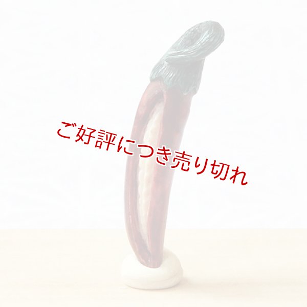画像1: 鹿角根付　とうがらし 種入り（鹿角）【2019年07月01日公開】 (1)