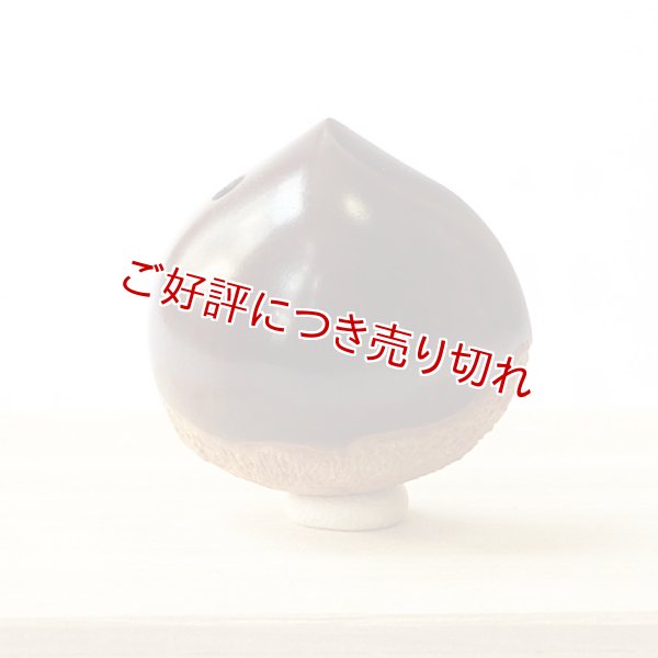 画像1: 黄楊根付　栗（中）【岡壱名入り】【2019年07月29日公開】 (1)
