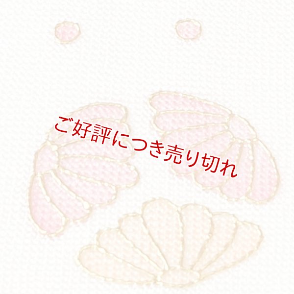 画像1: 総絞り帯揚げ　鞠菊　白（07） (1)