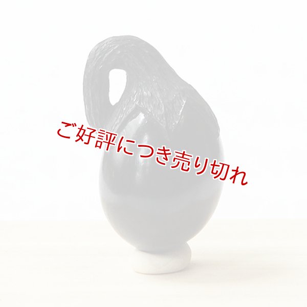 画像1: 黒檀根付　なすび（B）（黒檀）【岡壱名入り】【2019年10月15日】 (1)