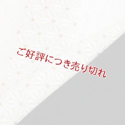 画像1: 刺繍半襟　麻の葉　オフホワイト（04）