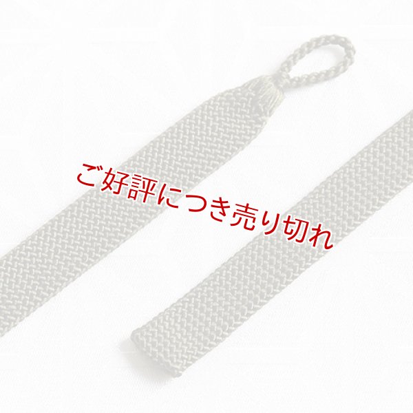 画像1: 紳士羽織紐　内記無地押込み房　海松色（みるいろ）（02） (1)