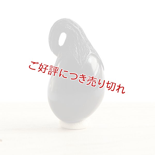 画像1: 黒檀根付　なすび（黒檀）【岡壱名入り】【2020年1月28日】 (1)