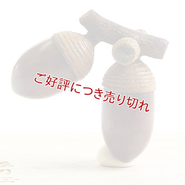 画像1: 黄楊根付　どんぐり (1)