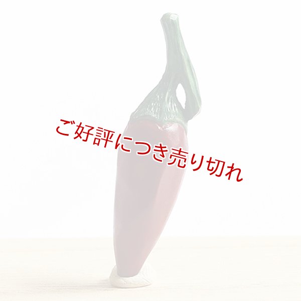 画像1: 黄楊根付　唐辛子（枝付き） (1)