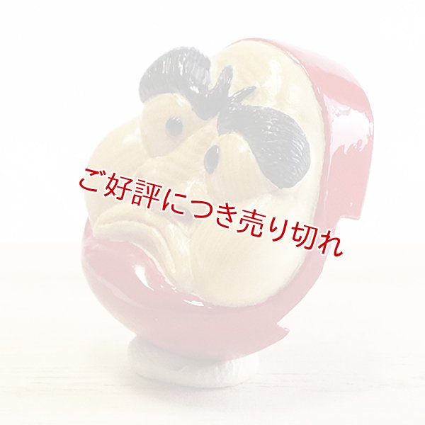 画像1: 黄楊（つげ）帯留め　達磨（A） (1)