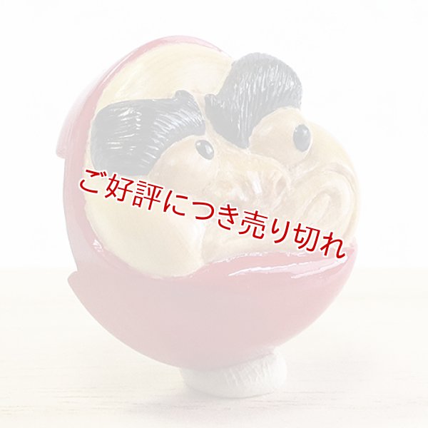 画像1: 黄楊（つげ）帯留め　達磨（B） (1)