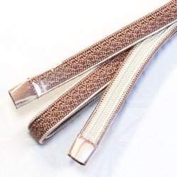 画像1: 四分紐　綾高麗耳付昼夜【B】　鴇浅葱（ときあさぎ）／オフホワイト（03）