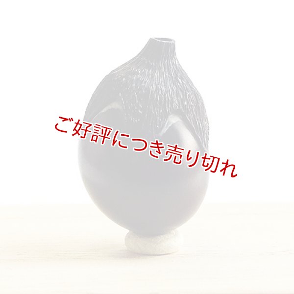 画像1: 黄楊根付　なすび【岡壱名入り】 (1)