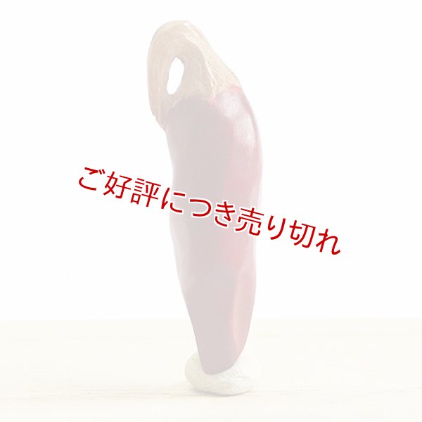 画像1: 黄楊根付　唐辛子（B） (1)
