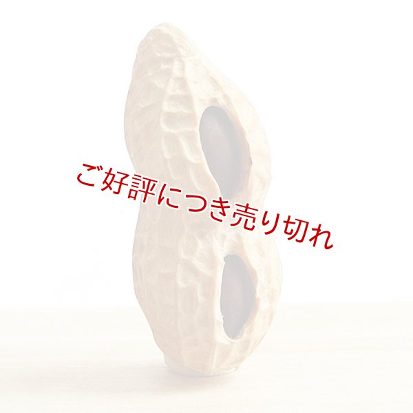 画像1: 黄楊根付　落花生 2個実入り【岡壱名入り】 (1)
