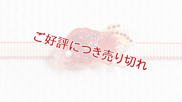 画像1: 帯留め　ラインストーン金魚 (1)