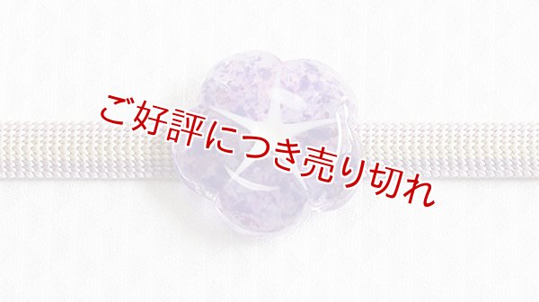 画像1: 帯留め　斑入り朝顔（紫） (1)