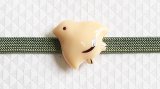 帯留め　小さな千鳥（アイボリー）