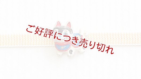 画像1: ピューター帯留め　犬張子 (1)