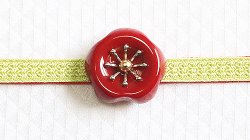 画像1: 帯留め　小梅（紅）