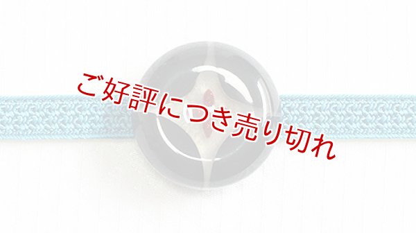 画像1: 帯留め　花七宝（黒） (1)