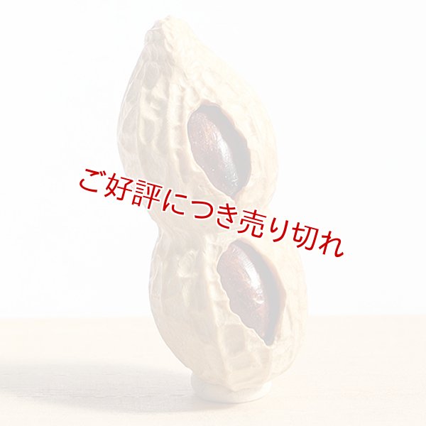 画像1: 黄楊根付　落花生 2個実入り【岡壱名入り】 (1)