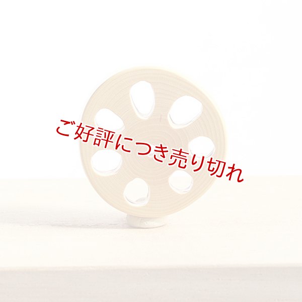 画像1: 黄楊根付　れんこん（B） (1)