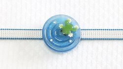 画像1: 帯留め　カエルさん（流水）