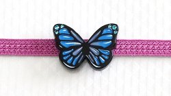 画像1: 帯留め　青い蝶