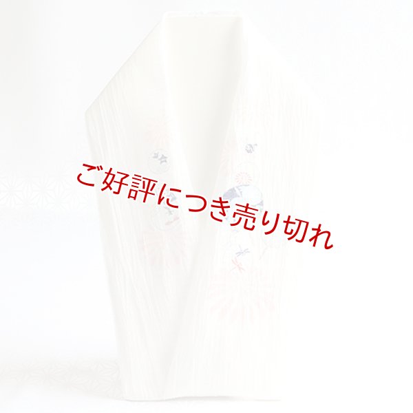 画像1: 夏物手描き半襟　団扇に夏の風物詩 (1)