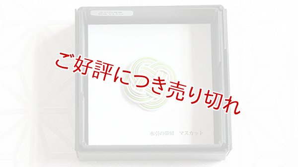 画像1: 水引帯留め　小サイズ　マスカット（216） (1)