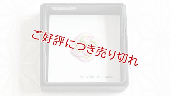画像1: 水引帯留め　小サイズ　撫子・萌黄色（214） (1)