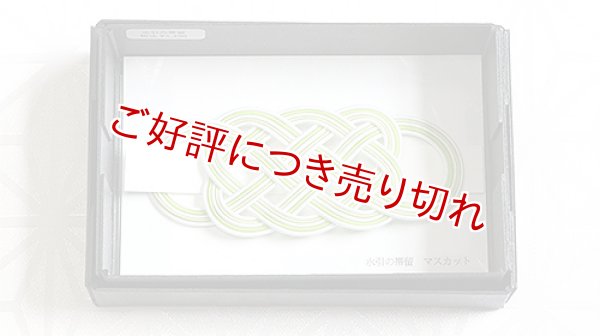 画像1: 水引帯留め　（中）五本結び　マスカット（123） (1)