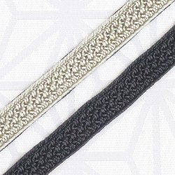 画像1: 三分紐　綾目昼夜　藍墨茶（あいすみちゃ）／薄鈍（うすにび）（15）