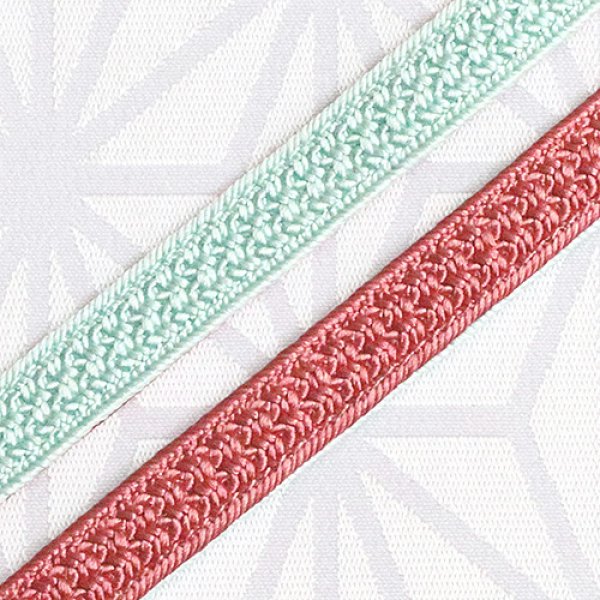 画像1: 三分紐　綾目昼夜　薄紅（うすべに）／瓶覗（かめのぞき）（07） (1)