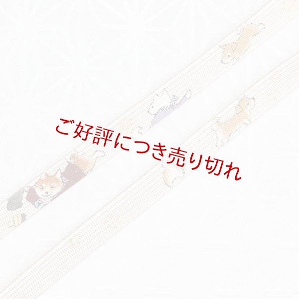 画像1: 帯締め　角朝手描き撚房　犬の染屋 (1)